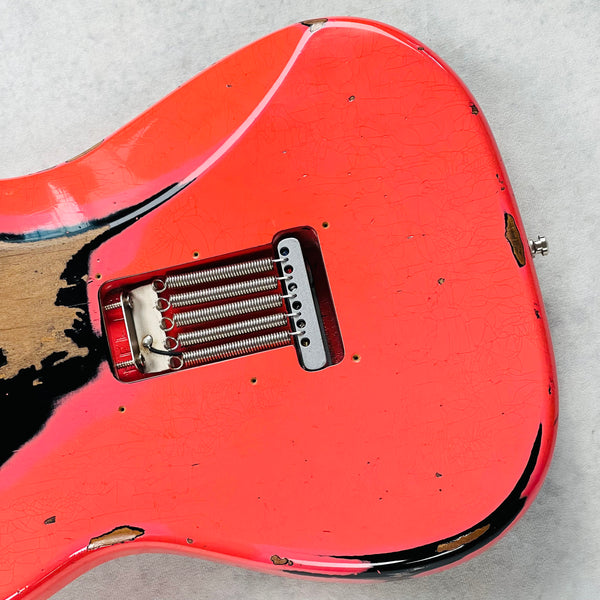 Fender Custom Shop GT11 Stratocaster Heavy Relic Sweetwater Exclusive 2022 - Fiesta Red Over Black - 12