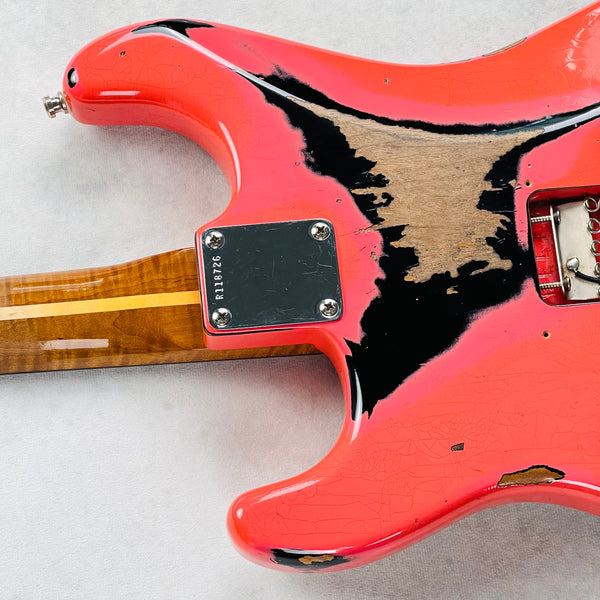 Fender Custom Shop GT11 Stratocaster Heavy Relic Sweetwater Exclusive 2022 - Fiesta Red Over Black - 13