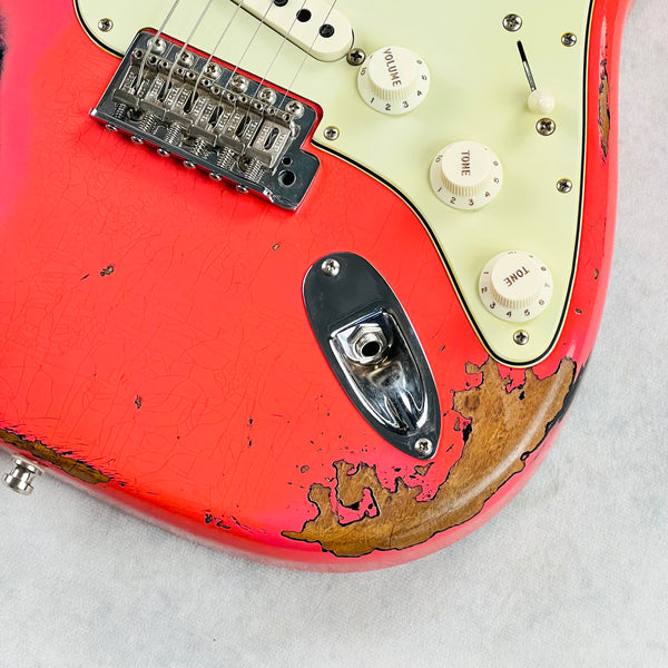 Fender Custom Shop GT11 Stratocaster Heavy Relic Sweetwater Exclusive 2022 - Fiesta Red Over Black - 5
