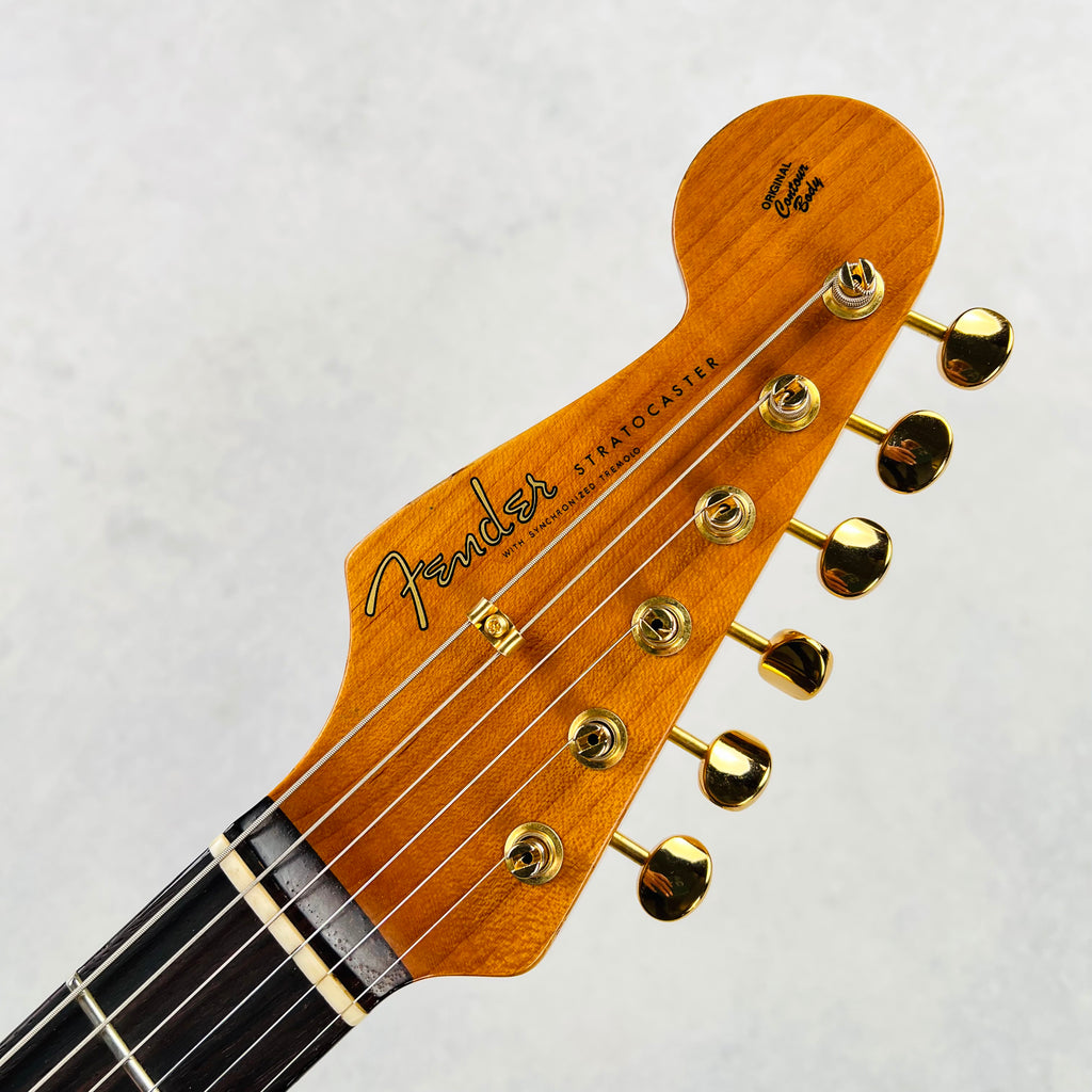 Fender Custom Shop Limited 1962 Stratocaster Relic Reverse Gold Hardware 2024 - Aged White Blonde - 9