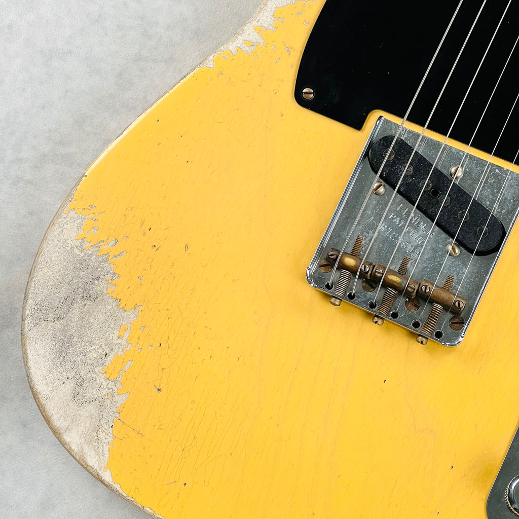 Fender Custom Shop Limited '50s Esquire Heavy Relic Secret Agent 2022 - Aged Nocaster Blonde - 4