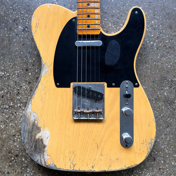 Fender Custom Shop Limited Edition 70th Anniversary Broadcaster Heavy Relic 2020 - Aged Nocaster Blonde - 1
