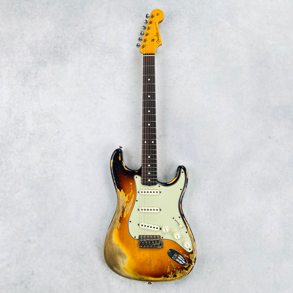 Fender Custom Shop Ltd '60 Dual Mag II Stratocaster Super Heavy Relic 2021 - Faded 3-Tone Sunburst - 2