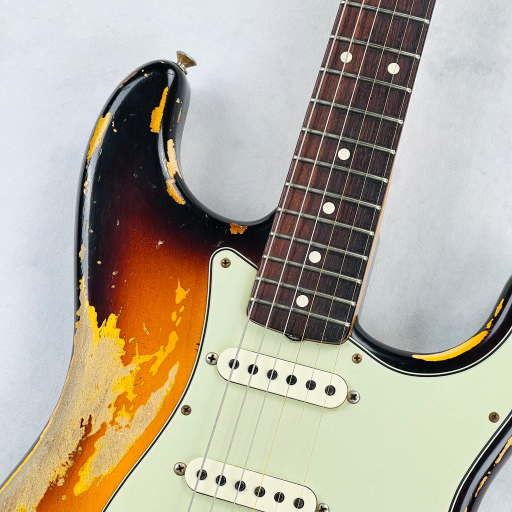 Fender Custom Shop Ltd '60 Dual Mag II Stratocaster Super Heavy Relic 2021 - Faded 3-Tone Sunburst - 3