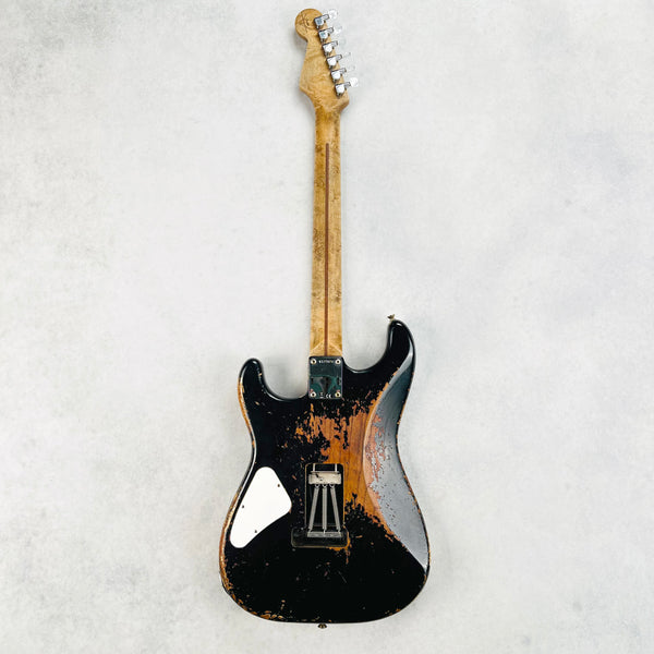 Fender Custom Shop ZF Stratocaster 1H Floyd Rose Heavy Relic 2023 - Black over Yellow - 11