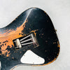 Fender Custom Shop ZF Stratocaster 1H Floyd Rose Heavy Relic 2023 - Black over Yellow - 12