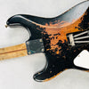 Fender Custom Shop ZF Stratocaster 1H Floyd Rose Heavy Relic 2023 - Black over Yellow - 13