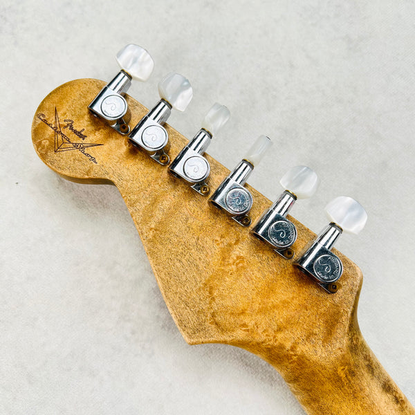 Fender Custom Shop ZF Stratocaster 1H Floyd Rose Heavy Relic 2023 - Black over Yellow - 15