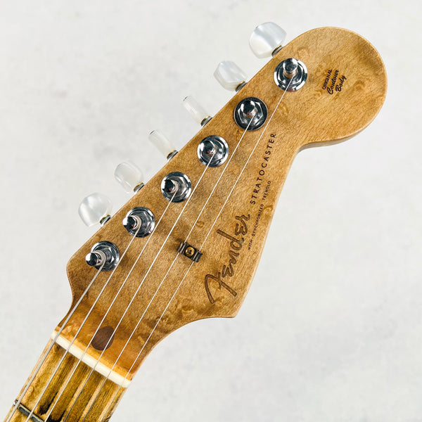 Fender Custom Shop ZF Stratocaster 1H Floyd Rose Heavy Relic 2023 - Black over Yellow - 9
