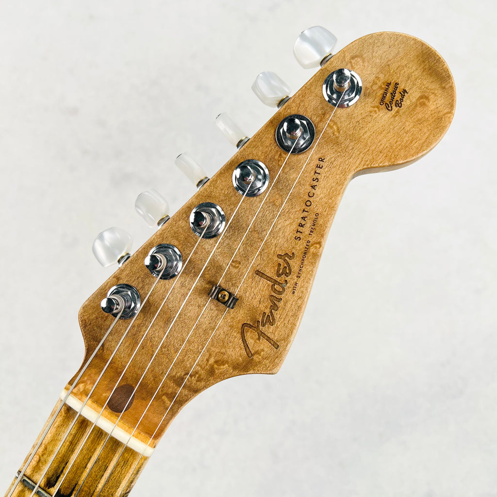 Fender Custom Shop ZF Stratocaster 1H Floyd Rose Heavy Relic 2023 - Black over Yellow - 9