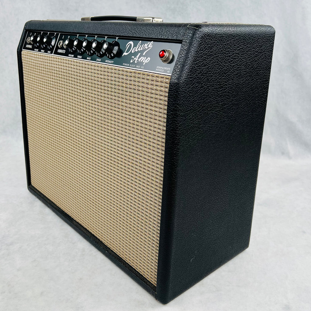 1964 Fender Deluxe 1x12" Vintage Guitar Combo Amplifier 20 Watts - Black Panel Non-Reverb - 9