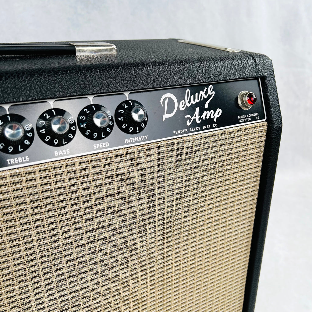 1964 Fender Deluxe 1x12" Vintage Guitar Combo Amplifier 20 Watts - Black Panel Non-Reverb - 4