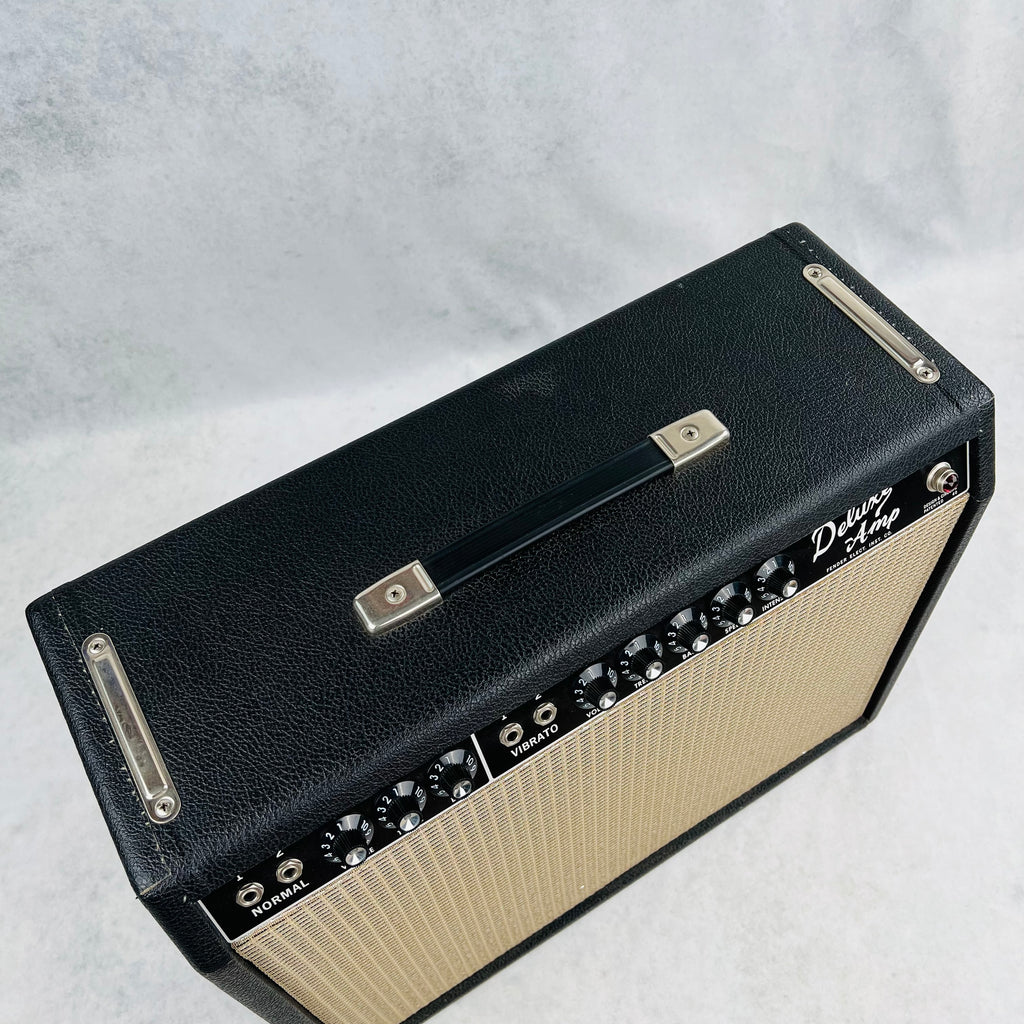 1964 Fender Deluxe 1x12" Vintage Guitar Combo Amplifier 20 Watts - Black Panel Non-Reverb - 7