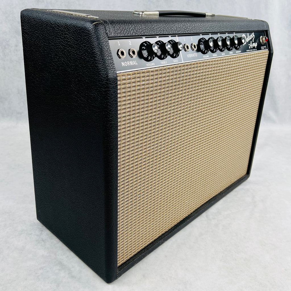 1964 Fender Deluxe 1x12" Vintage Guitar Combo Amplifier 20 Watts - Black Panel Non-Reverb - 8