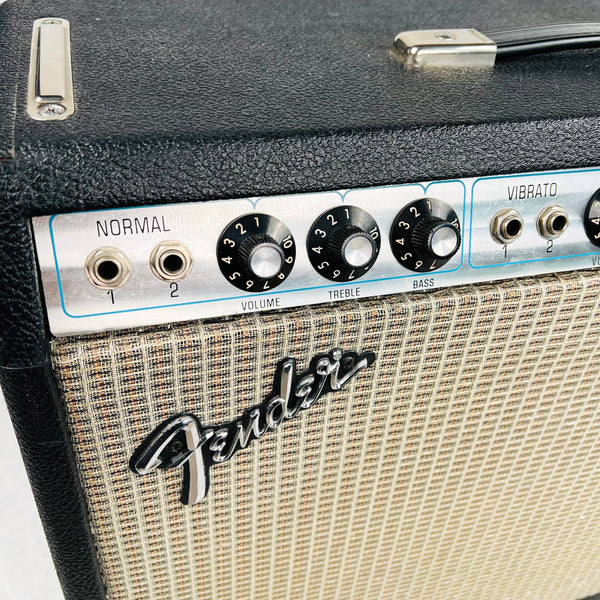 Fender Deluxe Reverb Silver Panel 1x12" Combo Amplifier 1976 - Black - 3