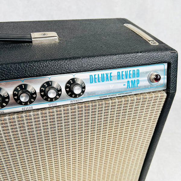 Fender Deluxe Reverb Silver Panel 1x12" Combo Amplifier 1976 - Black - 5