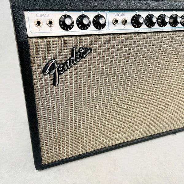 Fender Deluxe Reverb Silver Panel 1x12" Combo Amplifier 1976 - Black - 6
