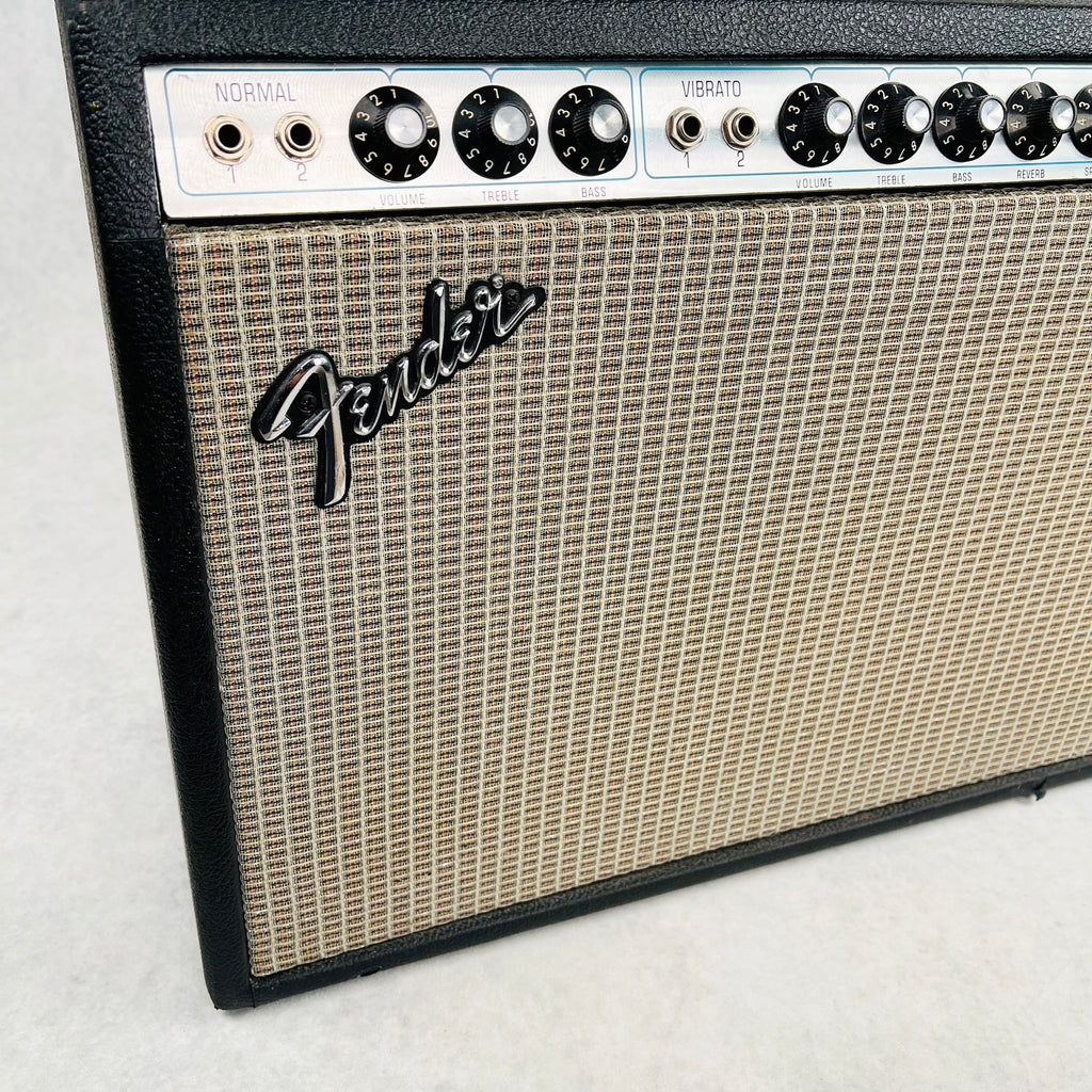 Fender Deluxe Reverb Silver Panel 1x12" Combo Amplifier 1976 - Black - 6