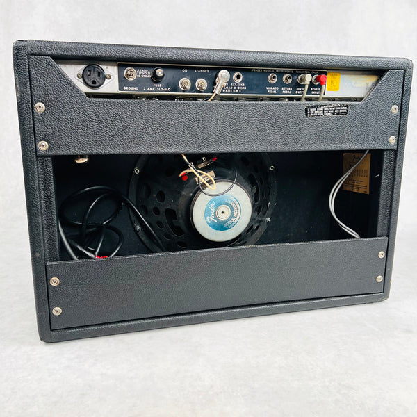 Fender Deluxe Reverb Silver Panel 1x12" Combo Amplifier 1976 - Black - 10