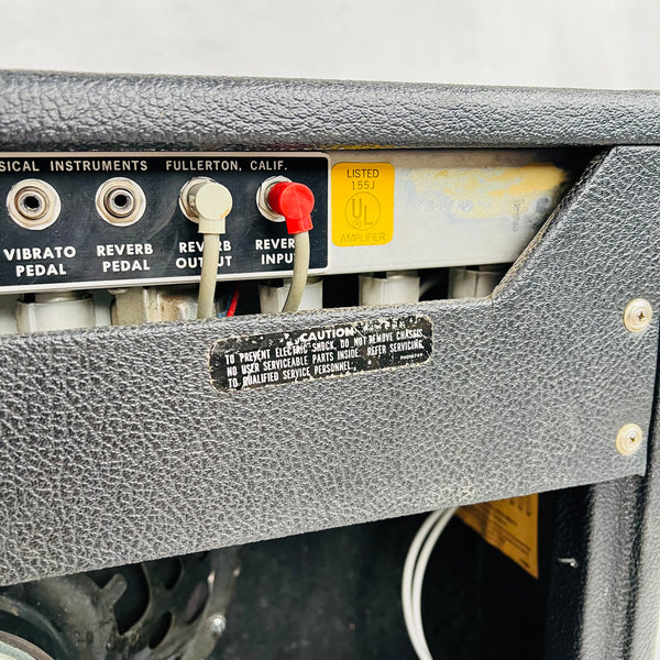 Fender Deluxe Reverb Silver Panel 1x12" Combo Amplifier 1976 - Black - 13