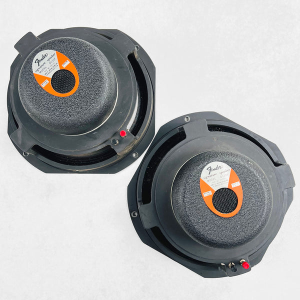 Fender JBL D110F Gray Frame Orange Label 10" Speaker Pair 1970s - 1