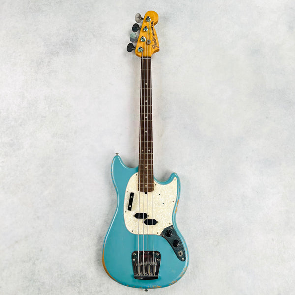 Fender JMJ Road Worn Mustang Bass Rosewood Fingerboard 2020 - Faded Daphne Blue - 2