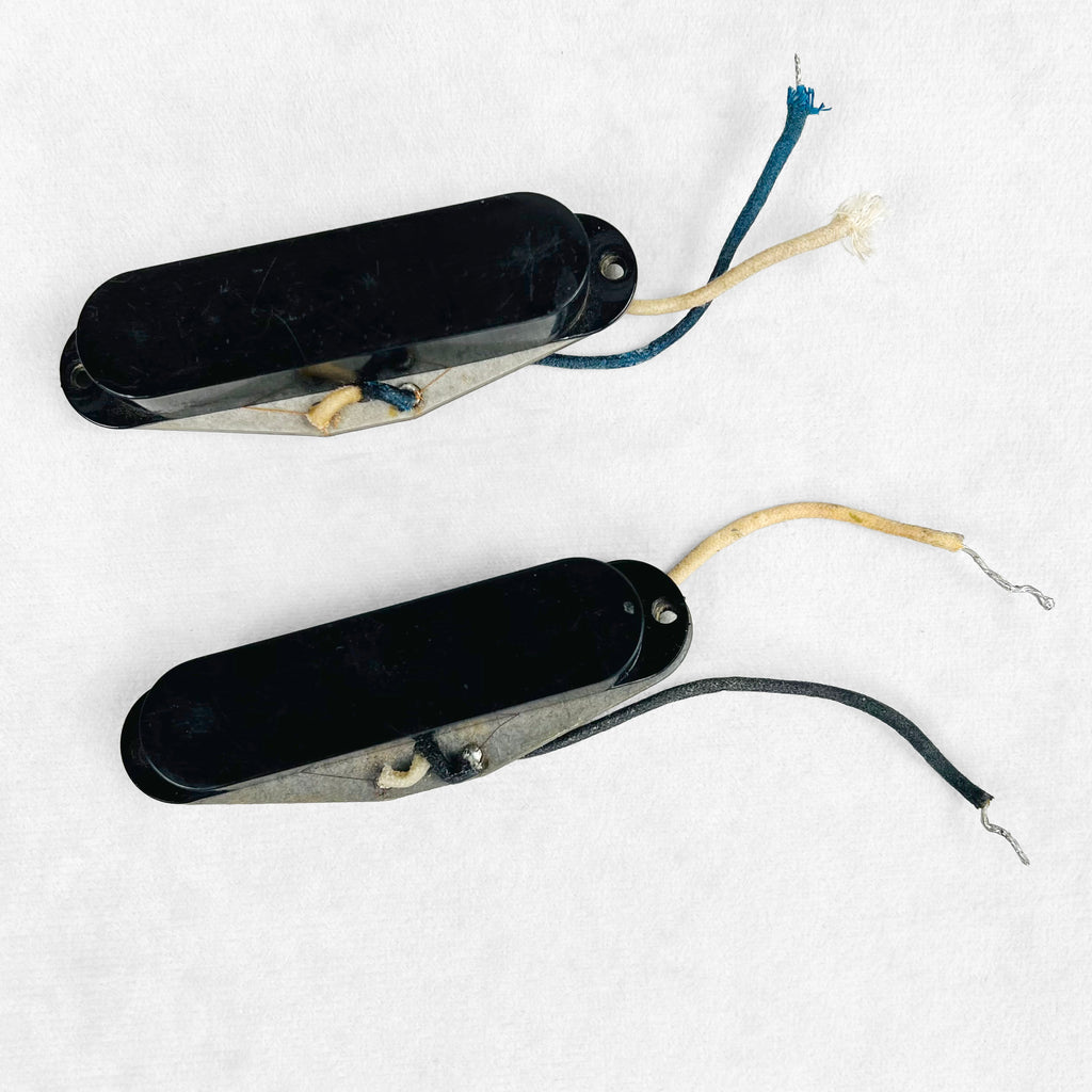 Fender Mustang Single Coil Gray Bottom Pickup Set 1960s - Black - 1