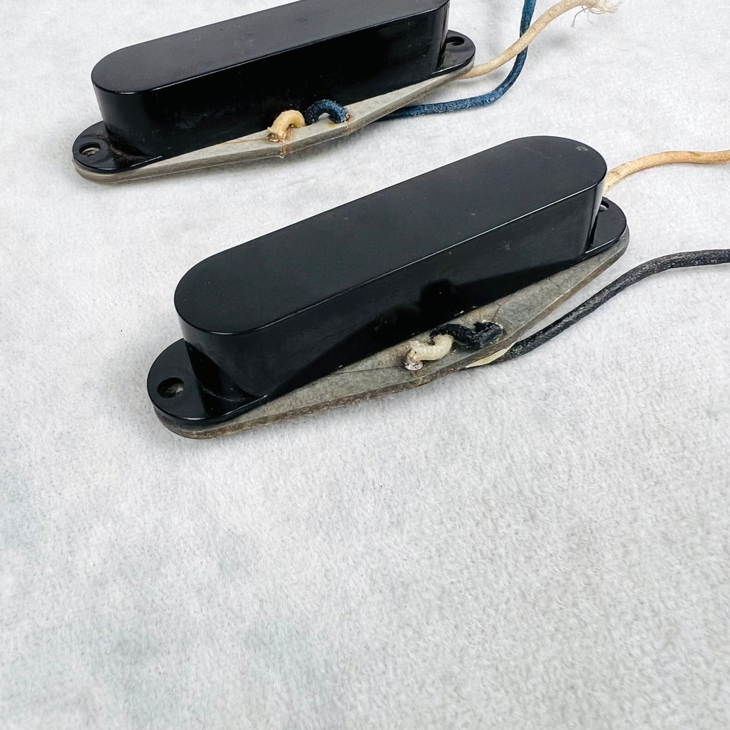 Fender Mustang Single Coil Gray Bottom Pickup Set 1960s - Black - 2