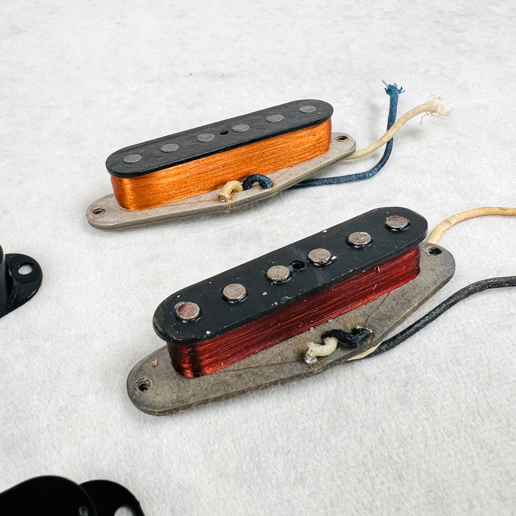 Fender Mustang Single Coil Gray Bottom Pickup Set 1960s - Black - 4