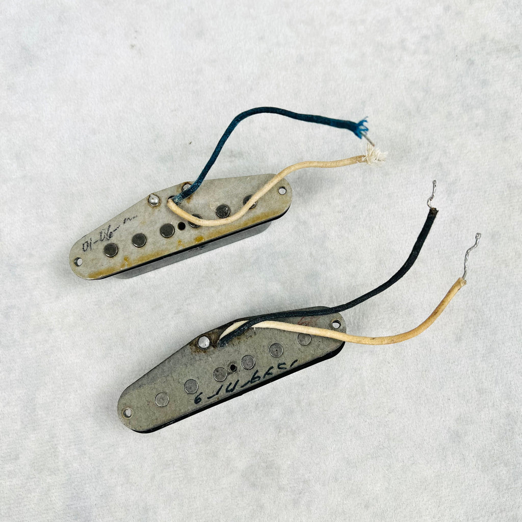 Fender Mustang Single Coil Gray Bottom Pickup Set 1960s - Black - 5