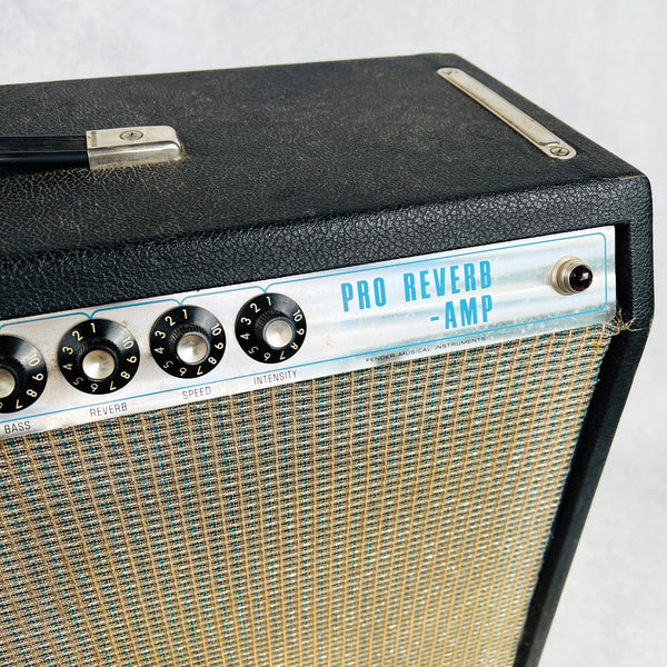 Fender Pro Reverb Silver Panel 2x12" Combo Amplifier 1971 - Black - 5