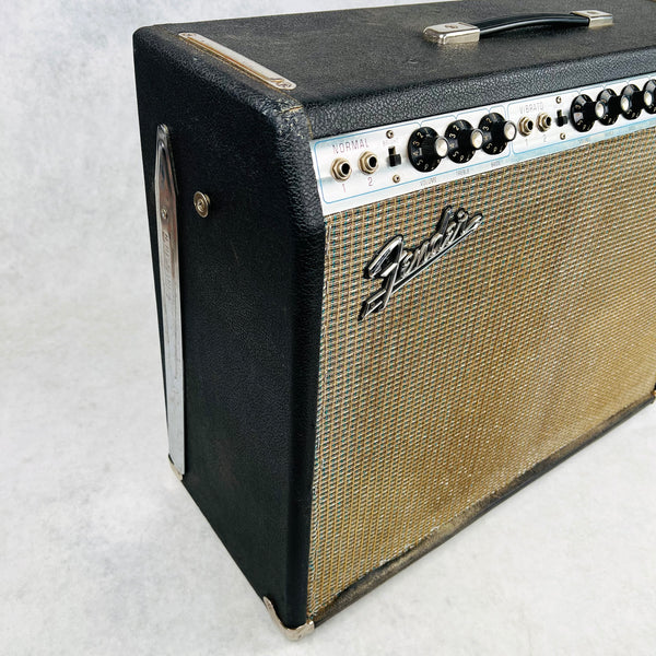Fender Pro Reverb Silver Panel 2x12" Combo Amplifier 1971 - Black - 9