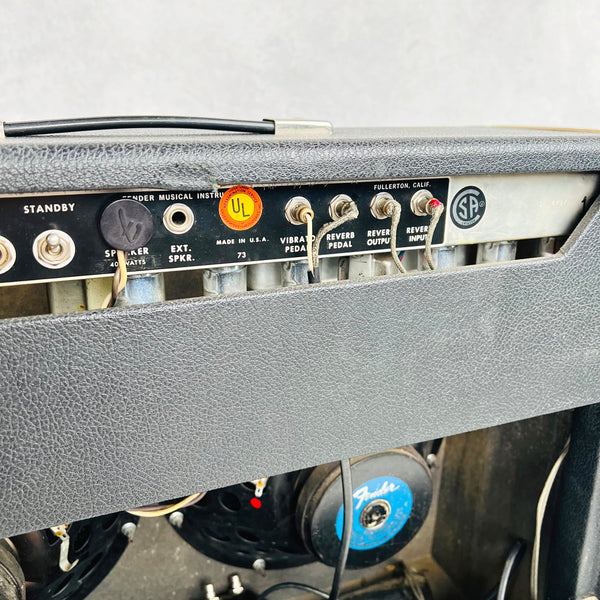 Fender Pro Reverb Silver Panel 2x12" Combo Amplifier 1971 - Black - 13