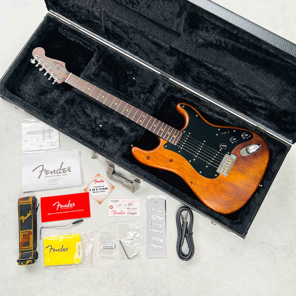 Fender Reclaimed Eastern Pine Stratocaster with Rosewood Neck 2014 - Dark Stain - 16