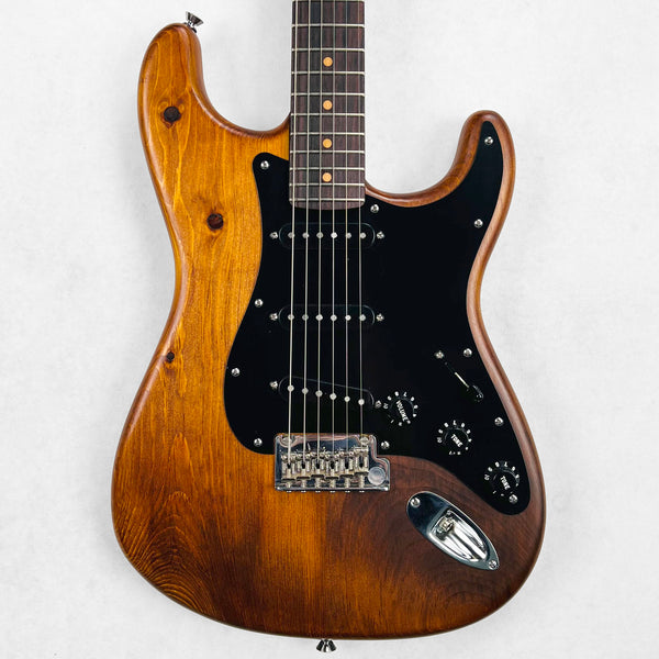 Fender Reclaimed Eastern Pine Stratocaster with Rosewood Neck 2014 - Dark Stain - 1