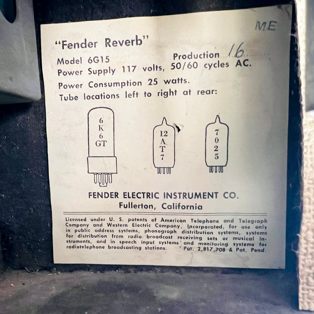 Fender Reverb Unit 6G15 1963 - Blonde - 18