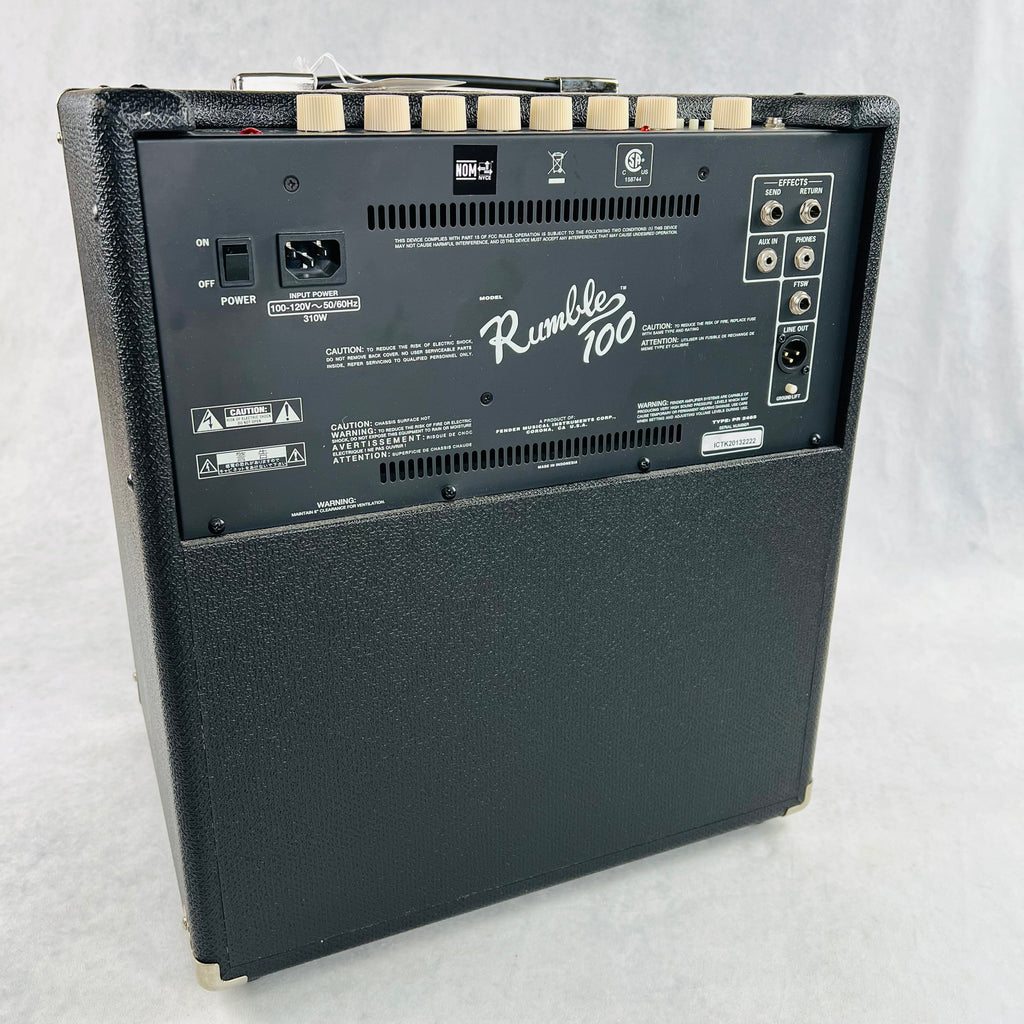 Fender Rumble 100 V3 1x12" Bass Combo Amplifier 2020 - Black - 11