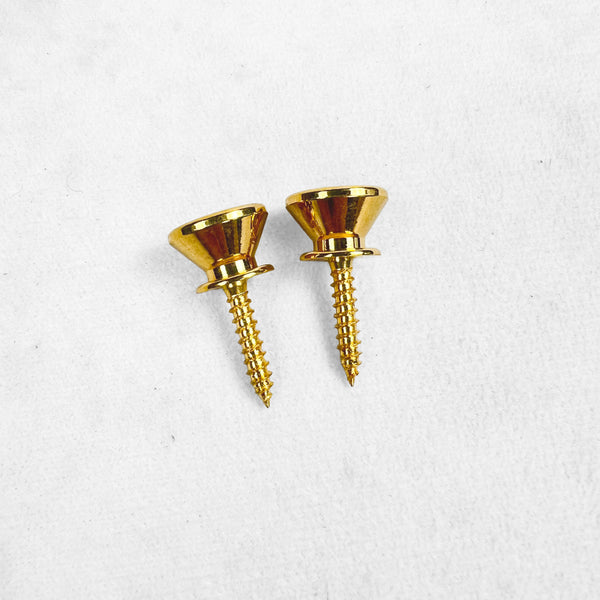 Fender Strap Button Set with Screws - Gold - 1