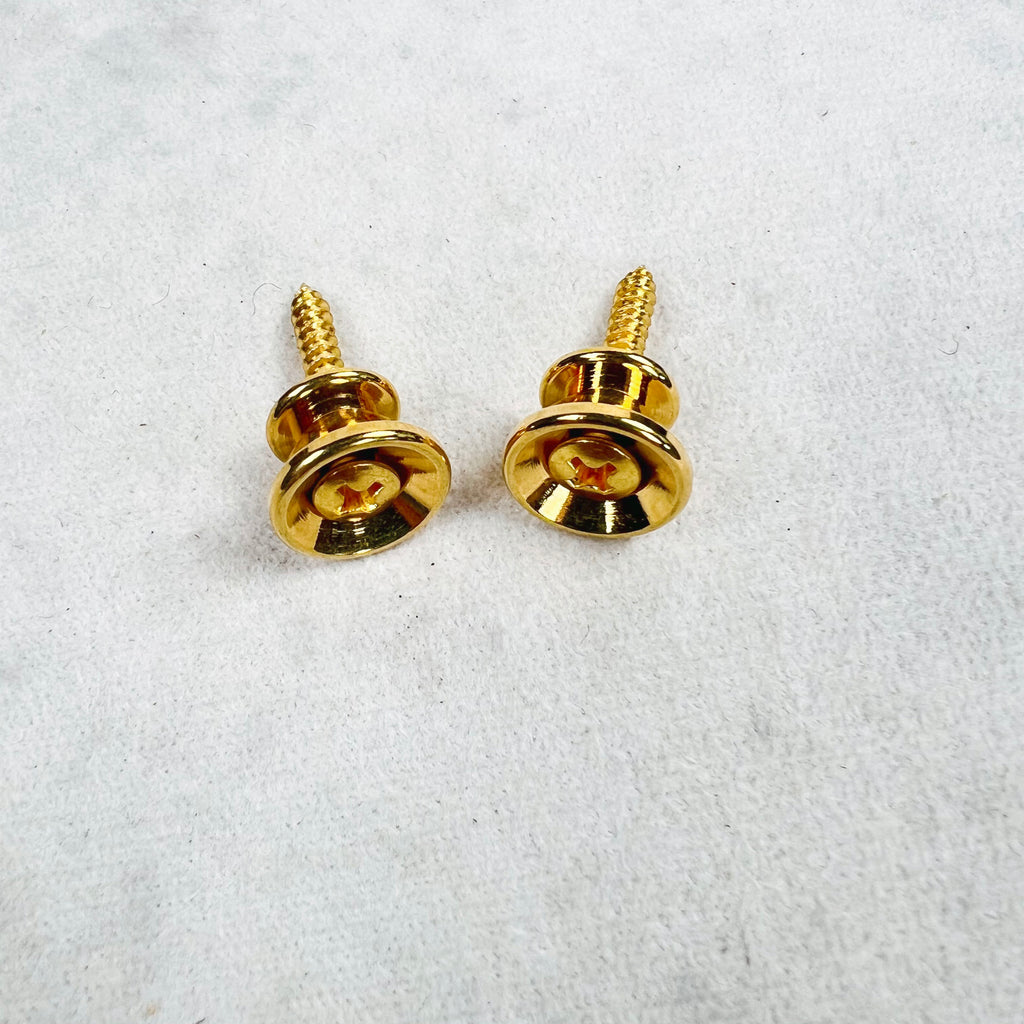 Fender Strap Button Set with Screws - Gold - 2