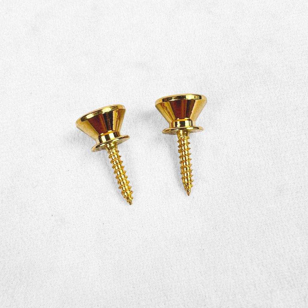 Fender Strap Button Set with Screws - Gold - 1