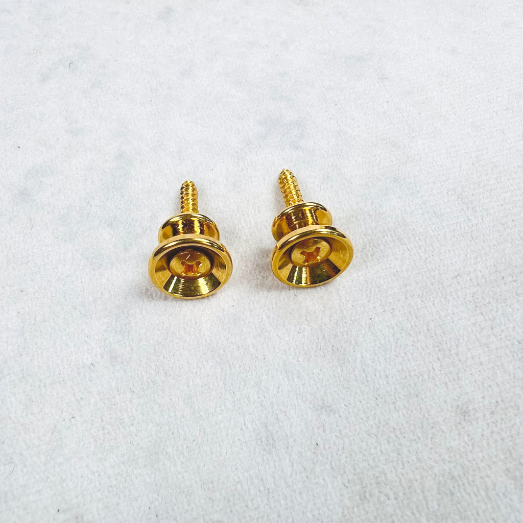 Fender Strap Button Set with Screws - Gold - 2