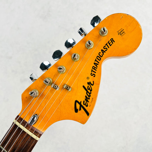 Vintage 1973 Fender Stratocaster Hardtail Electric Guitar Black - 16