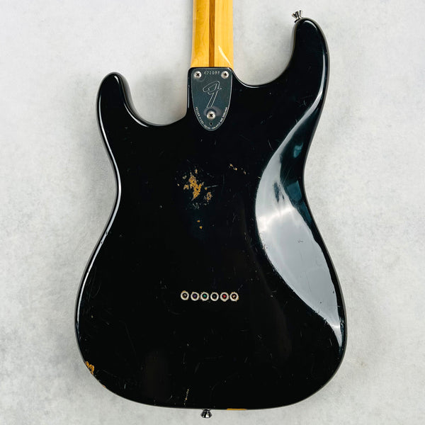 Vintage 1973 Fender Stratocaster Hardtail Electric Guitar Black - 17