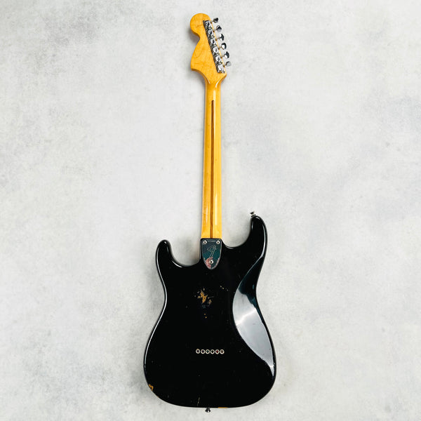 Vintage 1973 Fender Stratocaster Hardtail Electric Guitar Black - 18