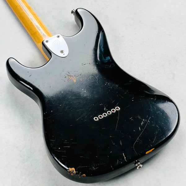 Vintage 1973 Fender Stratocaster Hardtail Electric Guitar Black - 21