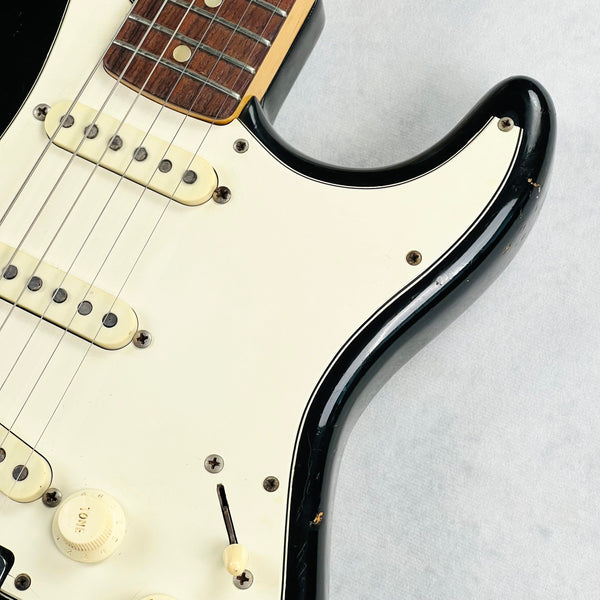 Vintage 1973 Fender Stratocaster Hardtail Electric Guitar Black - 6