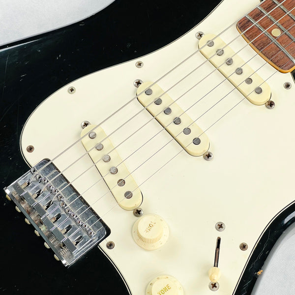 Vintage 1973 Fender Stratocaster Hardtail Electric Guitar Black - 7