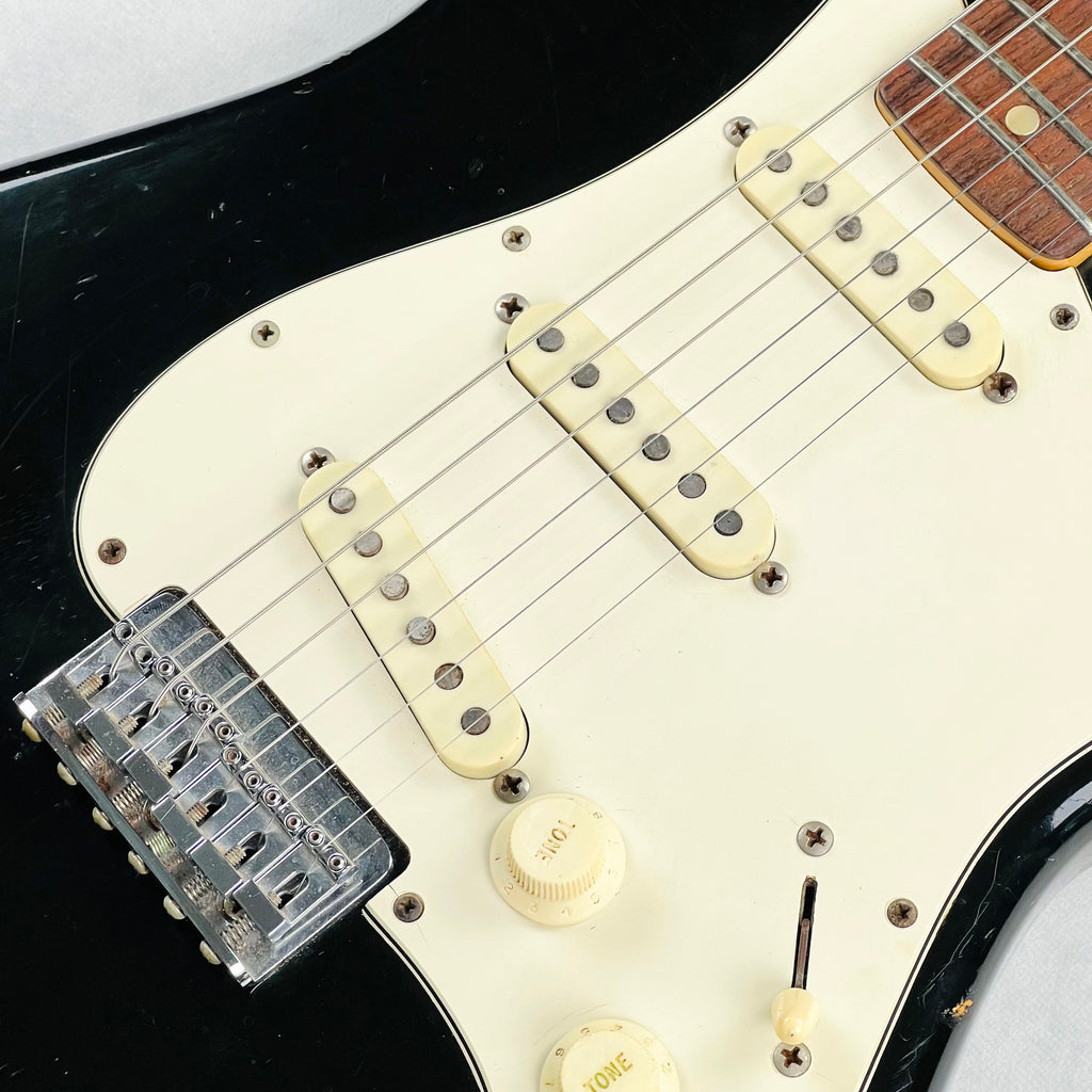 Vintage 1973 Fender Stratocaster Hardtail Electric Guitar Black - 7