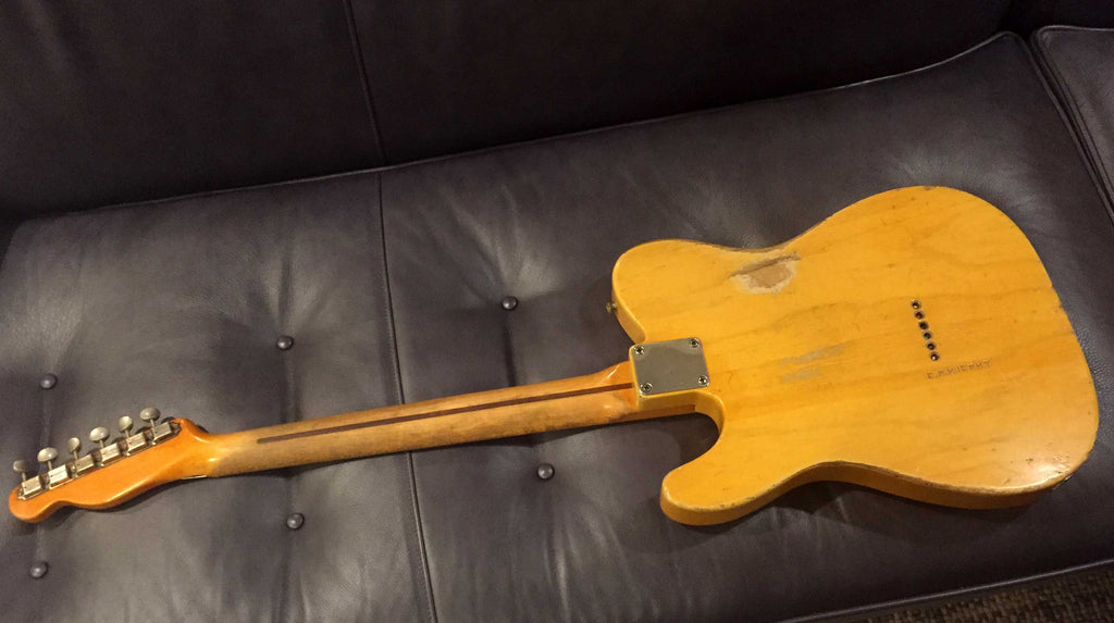 Fender Telecaster 1952 Butterscotch Blonde Blackguard Vintage Electric Guitar Full Back