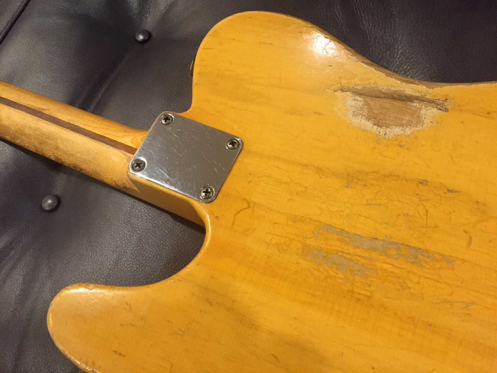 Fender Telecaster 1952 Butterscotch Blonde Blackguard Vintage Electric Guitar Neck Plate